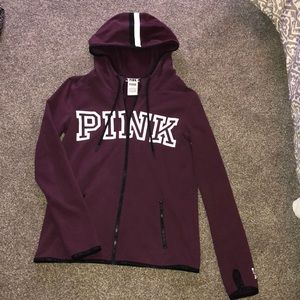 Purple Victoria’s Secret Pink zip up hoodie